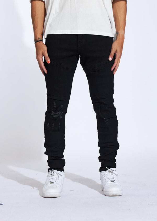 CRYSP Denim Kurt Distressed Jeans – Jet Black-103