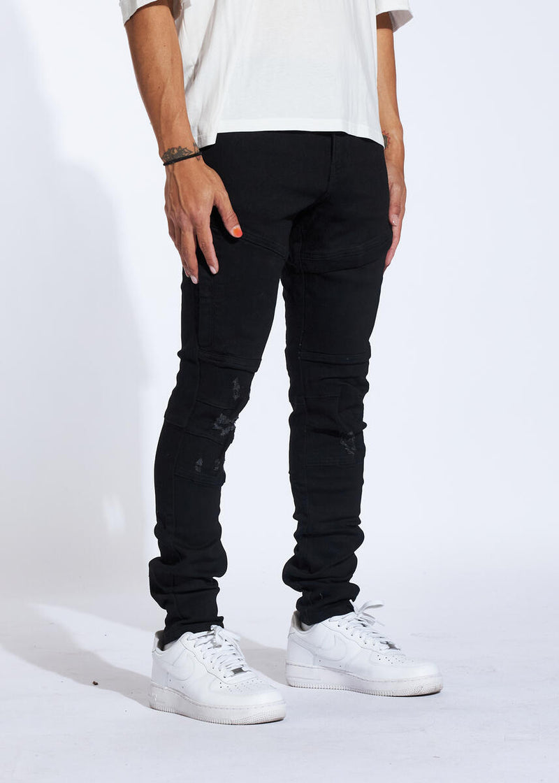 CRYSP Denim Kurt Distressed Jeans – Jet Black-103