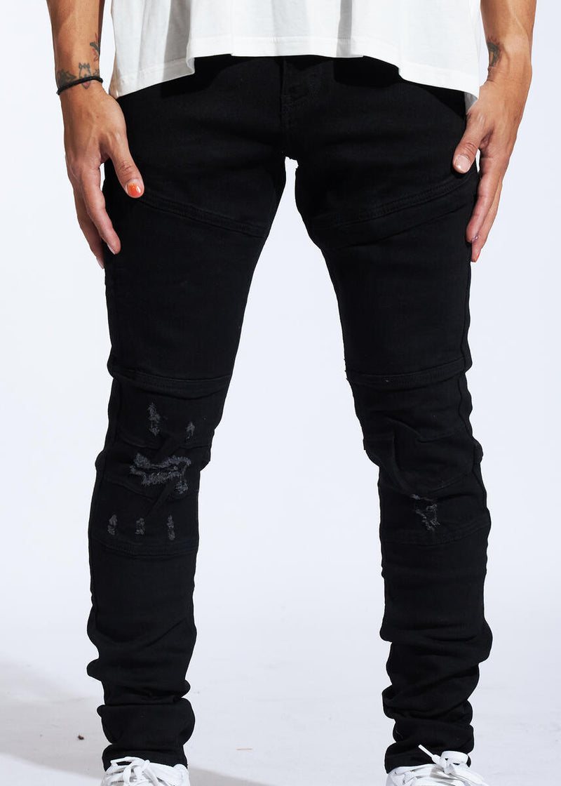 CRYSP Denim Kurt Distressed Jeans – Jet Black-103