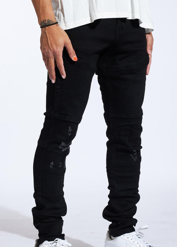 CRYSP Denim Kurt Distressed Jeans – Jet Black-103