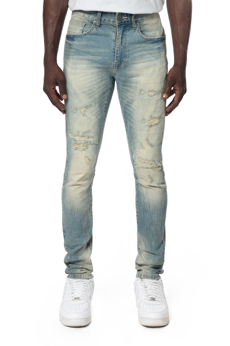 Smoke Rise Vintage Washed Jeans Munich Blue