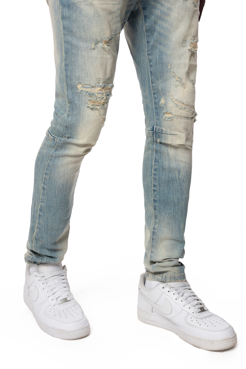 Smoke Rise Vintage Washed Jeans Munich Blue