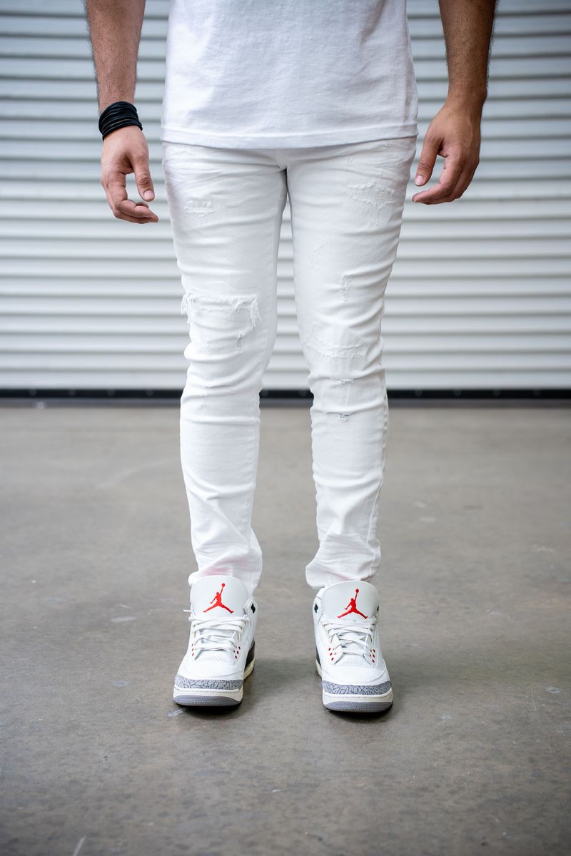 Damati Denim Tuscany premium stretch jean white