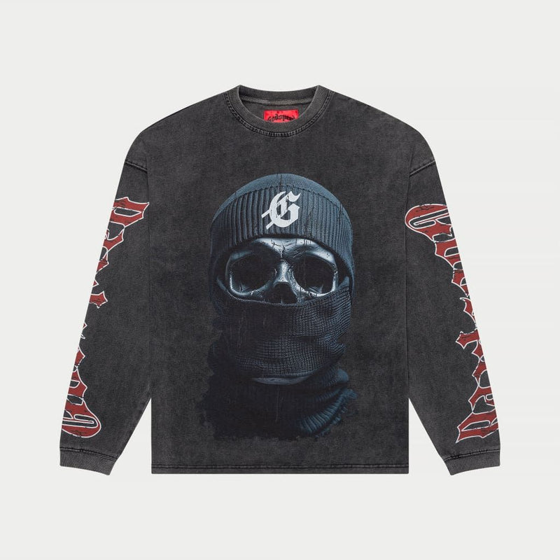 Godspeed Grey Wash 'Balaclava Szn' Long Sleeve T-Shirt