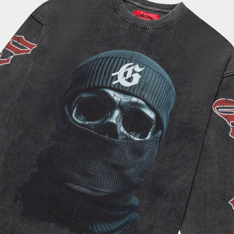 Godspeed Grey Wash 'Balaclava Szn' Long Sleeve T-Shirt