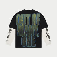 Godspeed Black Wash Sunset Drift Layered Long Sleeve T-Shirt