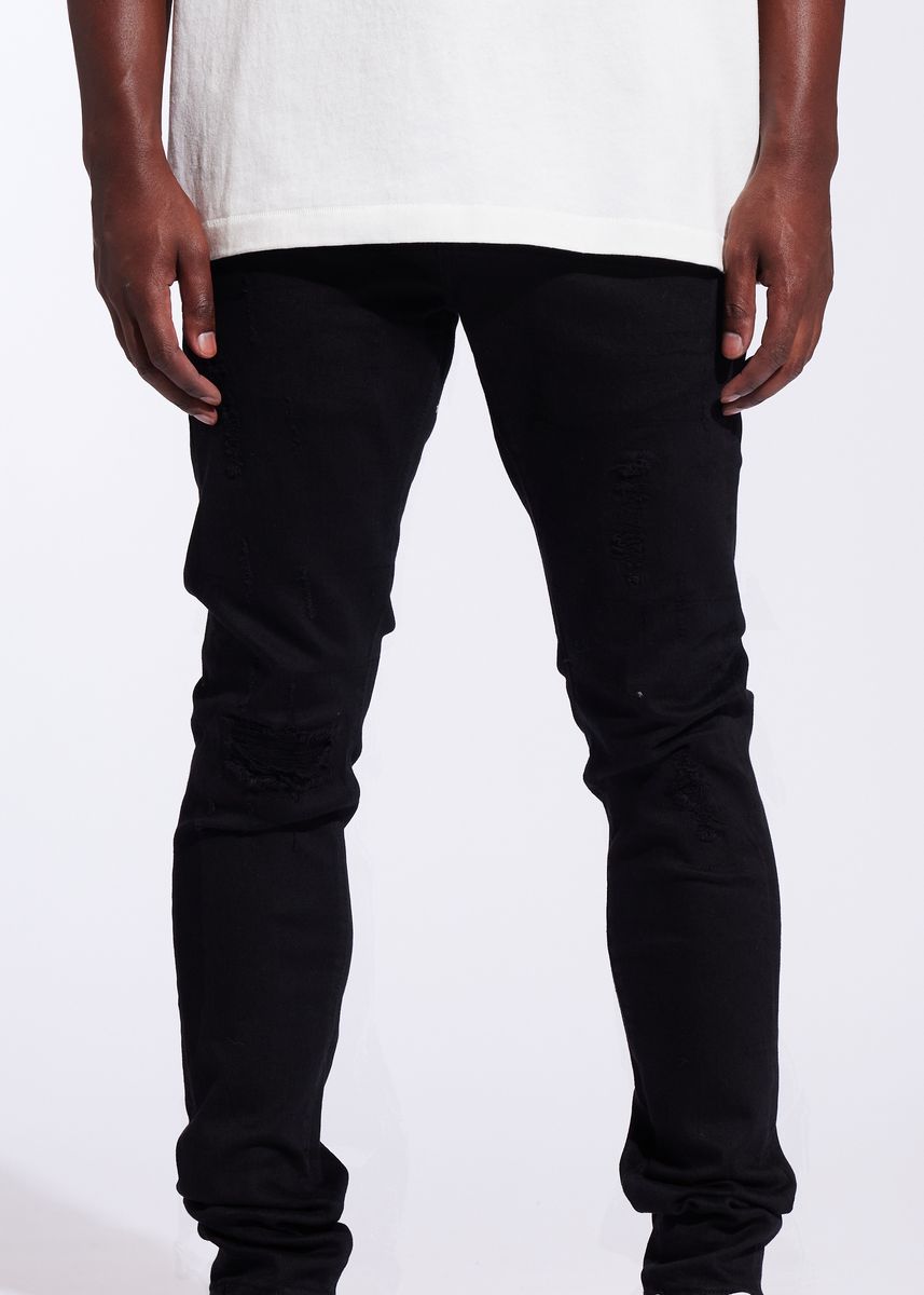 CRYSP Denim Atlantic Distressed Jeans - Jet Black-23