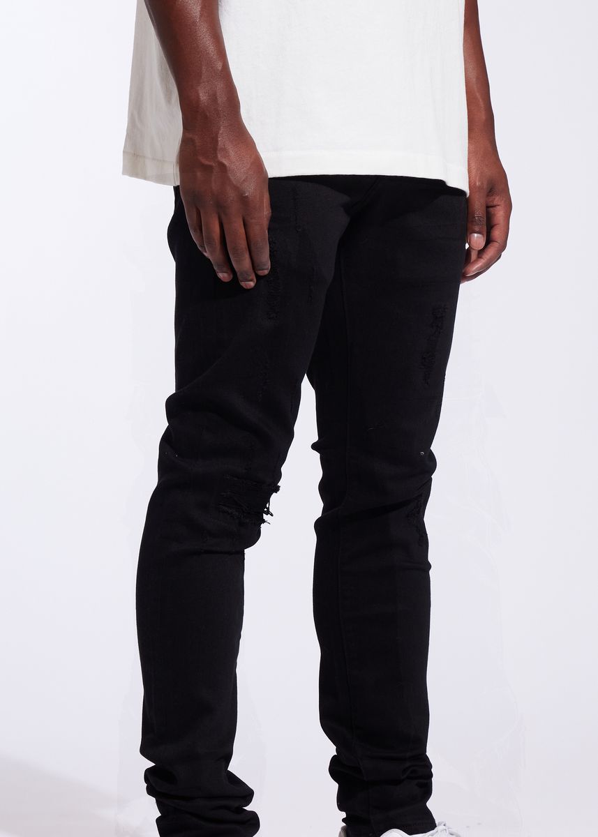 CRYSP Denim Atlantic Distressed Jeans - Jet Black-23