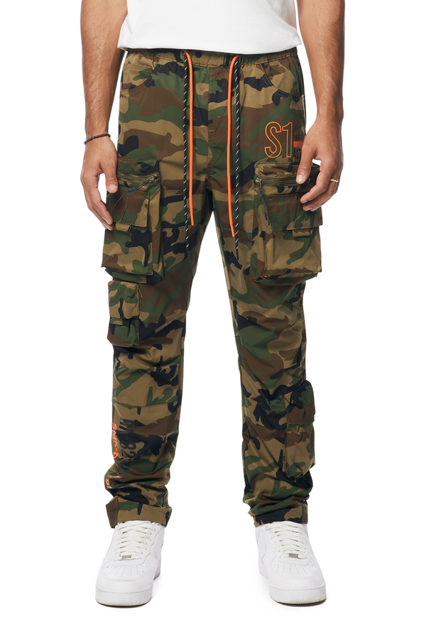 Smoke Rise Utility Nylon Cargo Pants Wood Camo