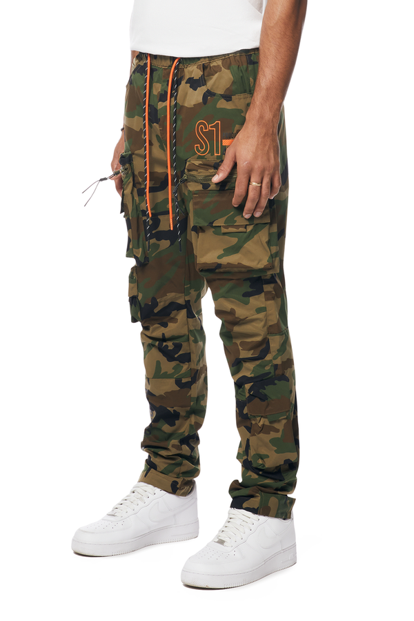 Smoke Rise Utility Nylon Cargo Pants Wood Camo