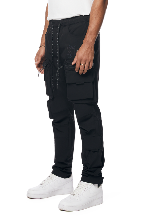 Smoke Rise Utility Nylon Cargo Pants Black