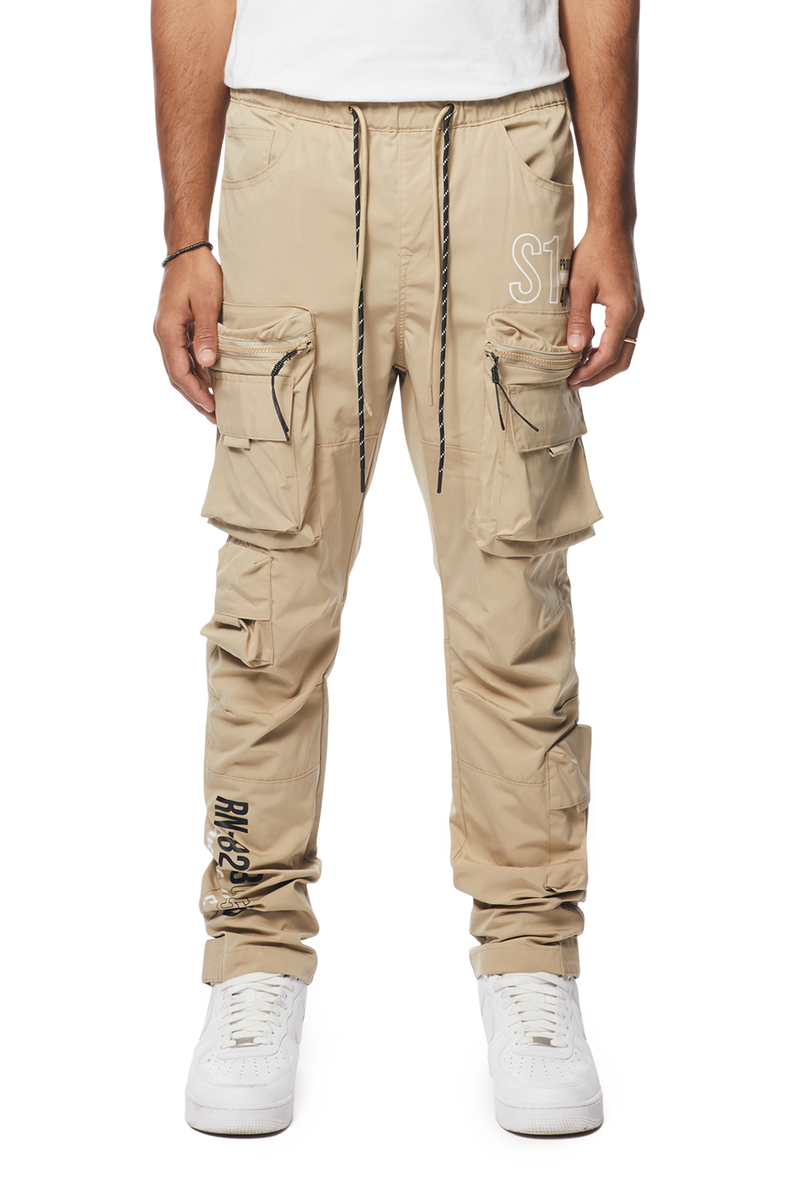 Smoke Rise Utility Nylon Cargo Pants Khaki