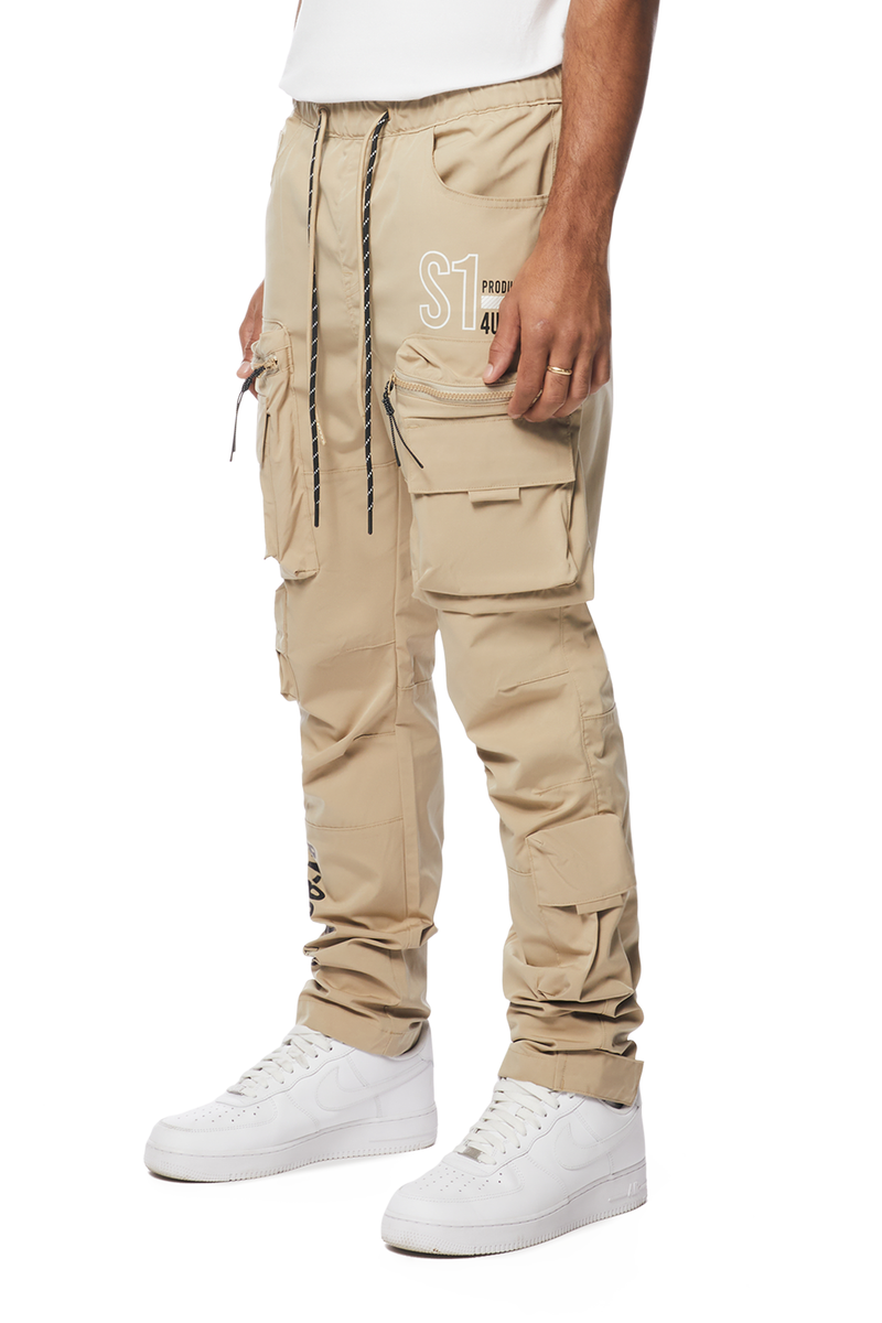 Smoke Rise Utility Nylon Cargo Pants Khaki
