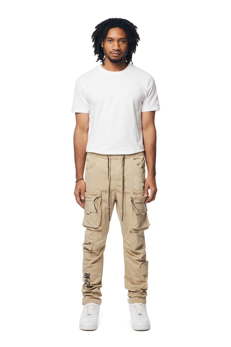 Smoke Rise Utility Nylon Cargo Pants Khaki