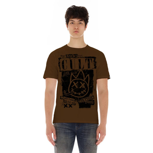 Cult of Individuality “Cult Tour” Graphic T-Shirt – Brown