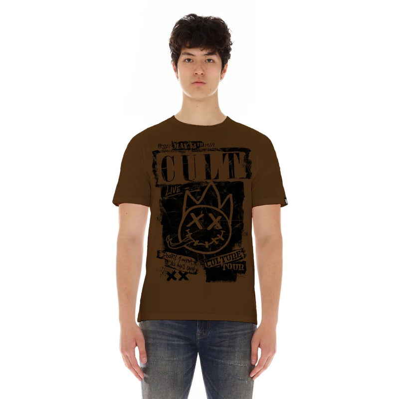 Cult of Individuality “Cult Tour” Graphic T-Shirt – Brown
