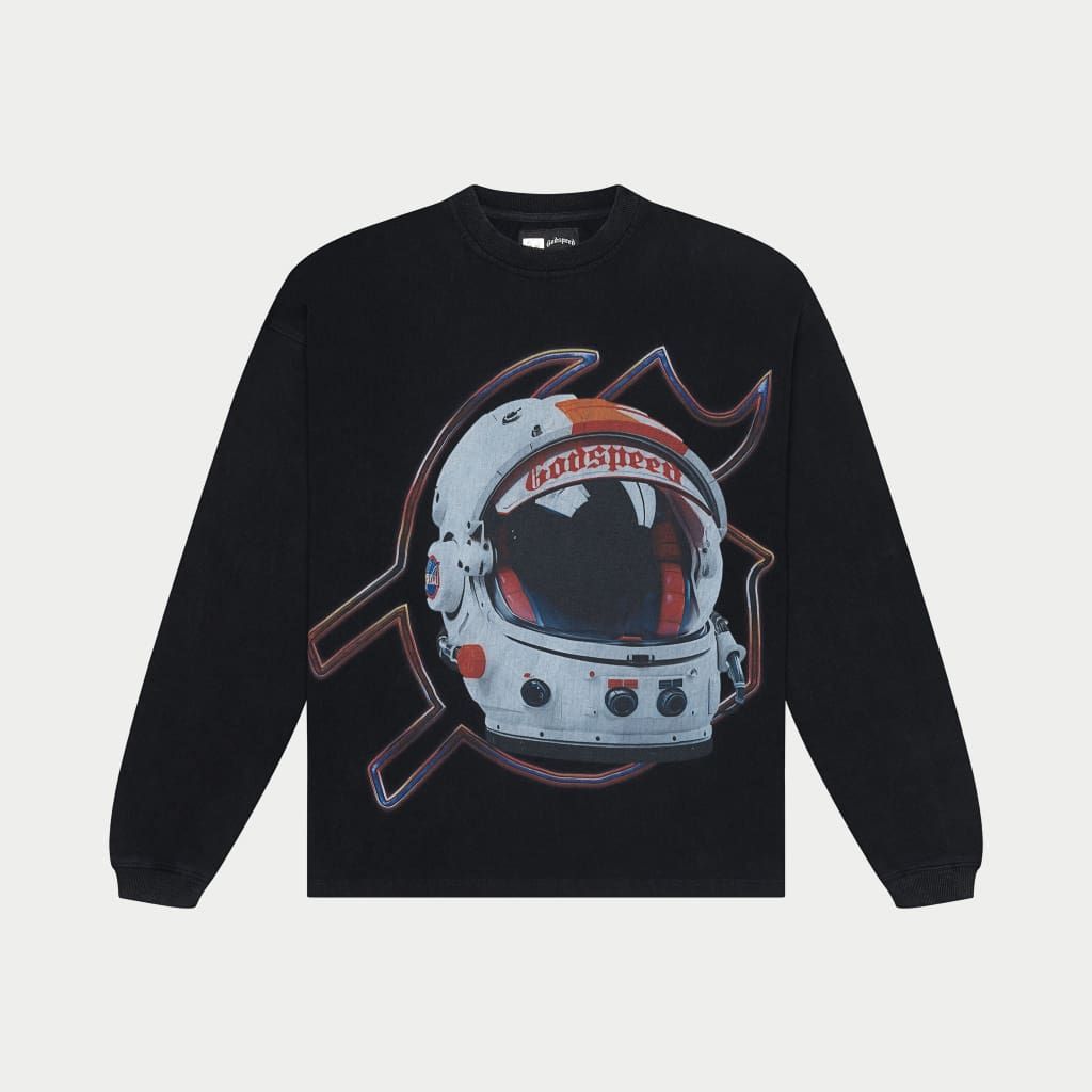 Godspeed Black Wash 'Lift Off' Long Sleeve T-Shirt – VIP Clothing