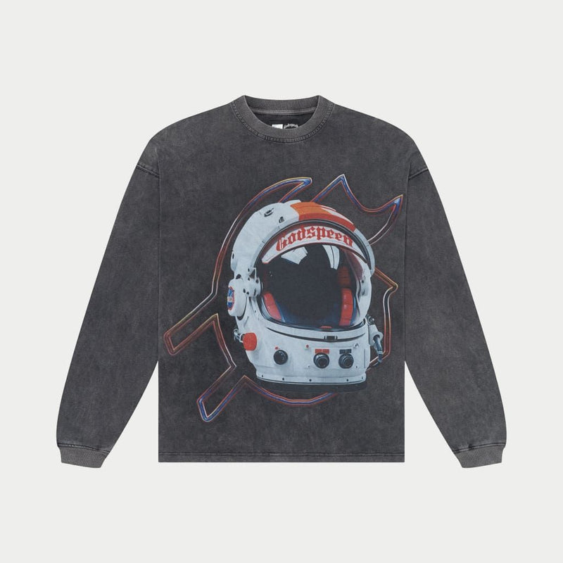 Godspeed Grey Wash 'Lift Off' Long Sleeve T-Shirt