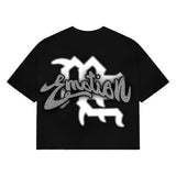 Mixed Emotion cupid cropped tee black