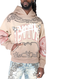 Smoke rise dune oversized maximalist fleece hoodie