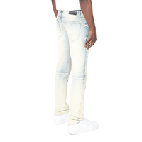 Smoke Rise Men's Slim Pearl Studded Jeans – Ombre Blue