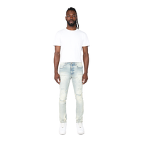 Smoke Rise Distressed Rip & Repair Jean Seville Blue