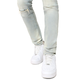 Smoke Rise Distressed Rip & Repair Jean Seville Blue