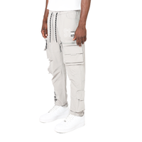 Smoke Rise Utility Nylon Cargo Pants Light Grey