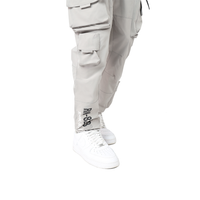 Smoke Rise Utility Nylon Cargo Pants Light Grey