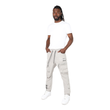 Smoke Rise Utility Nylon Cargo Pants Light Grey