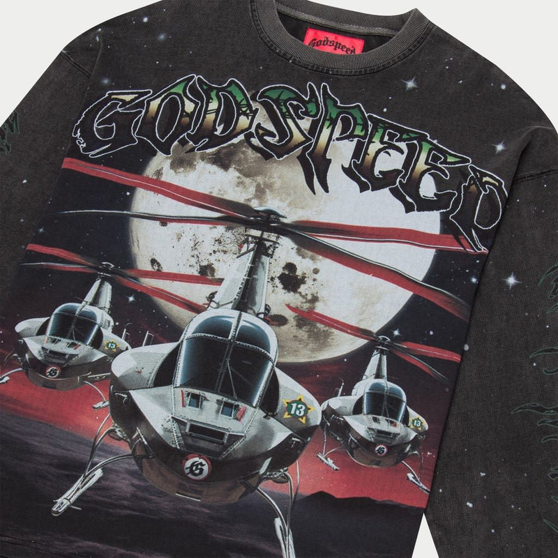 Godspeed Air-Strike long sleeve t-shirt grey wash