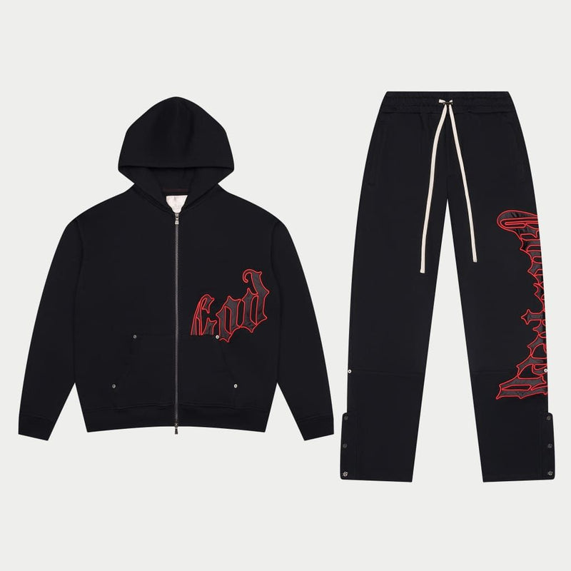 Godspeed Og logo v2 jogging set black/red