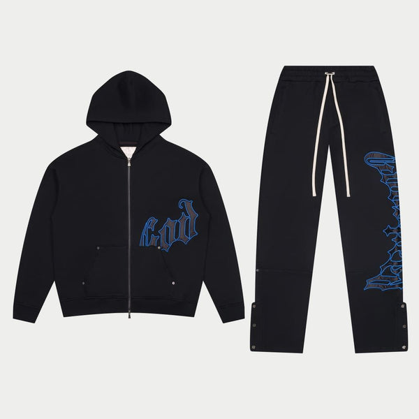 Godspeed Og logo v2 jogging set black/royal blue