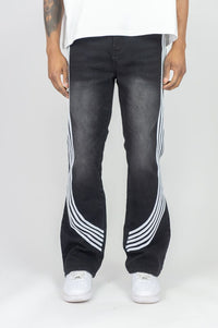 Original Fables Bent Tape Stacked Jeans – Black