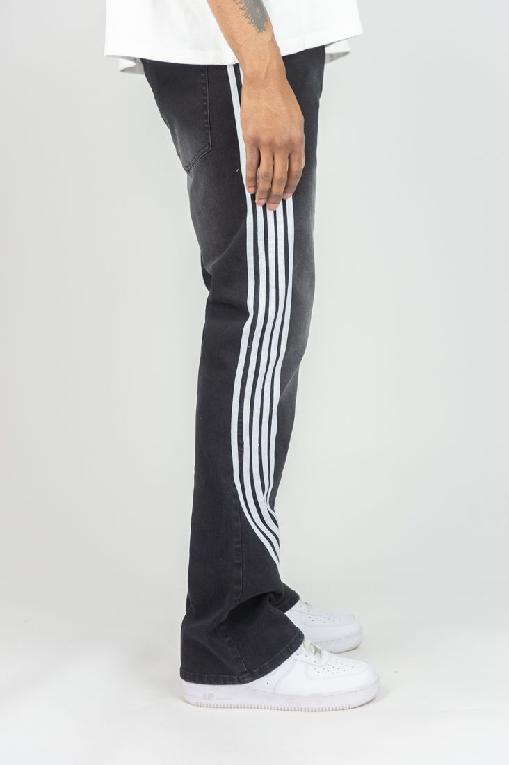 Original Fables Bent Tape Stacked Jeans – Black