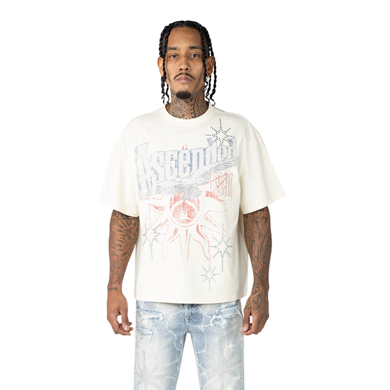 Smoke Rise Ascended Cropped T-Shirt Cream