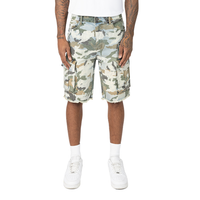 Smoke Rise Camo Flocked Fashion Denim Shorts Aspen Camo