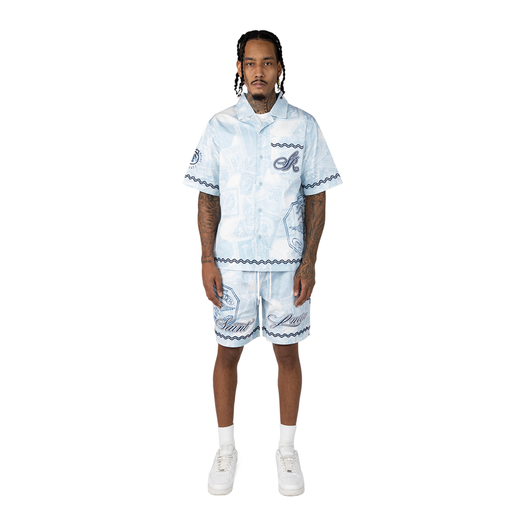 Smoke Rise Button Down Shirt - Blue