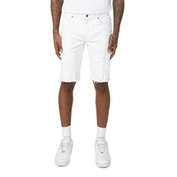 Smoke Rise 12" Essential Jean Shorts – White