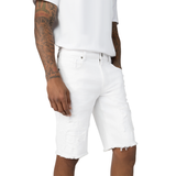 Smoke Rise 12" Essential Jean Shorts – White