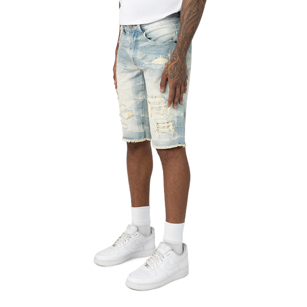 Smoke Rise 12" Slim Essential Jean Shorts – Alpine Blue