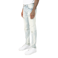 Smoke Rise Vintage Rip & Repair Jeans - Taurus Blue