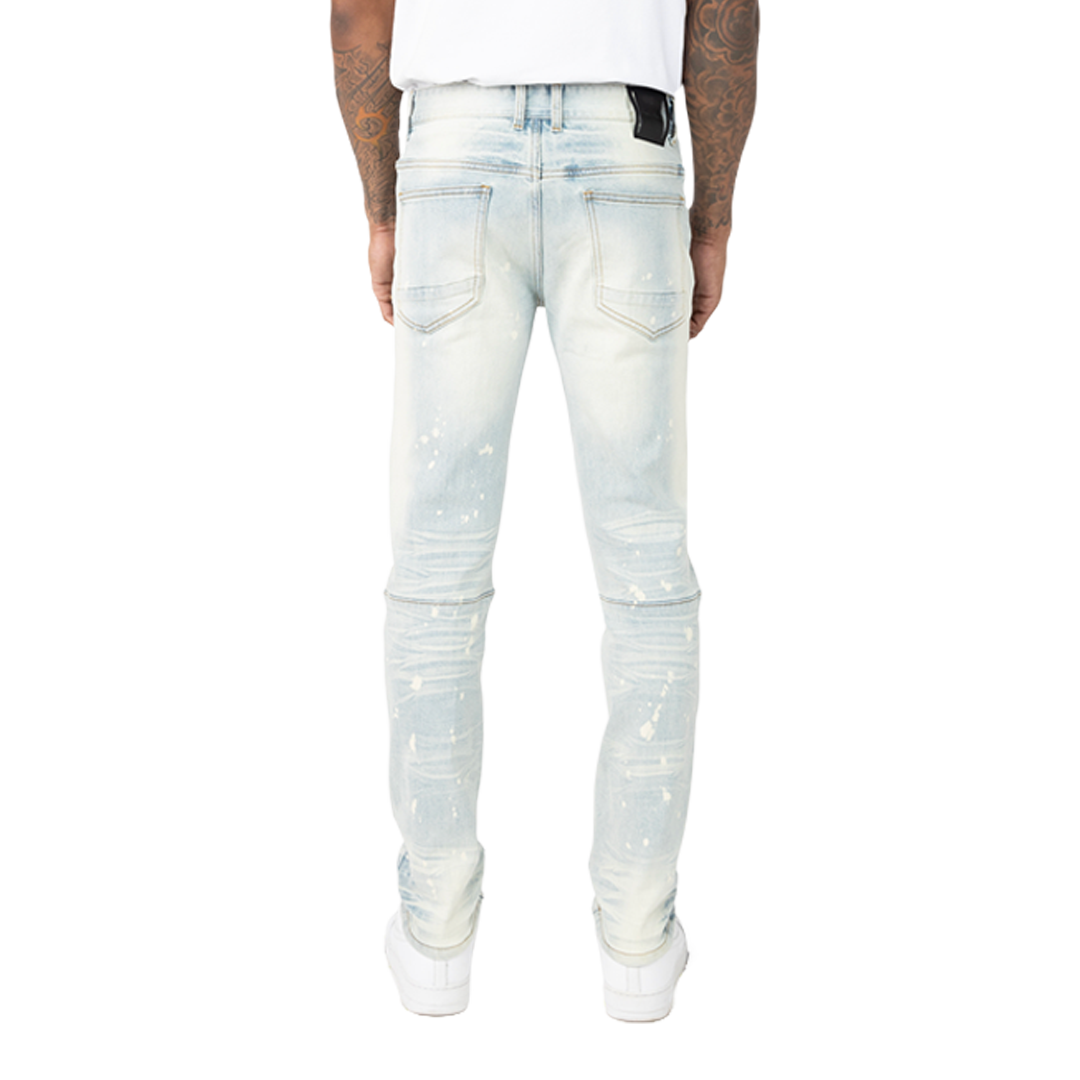 Smoke Rise Vintage Rip & Repair Jeans - Taurus Blue