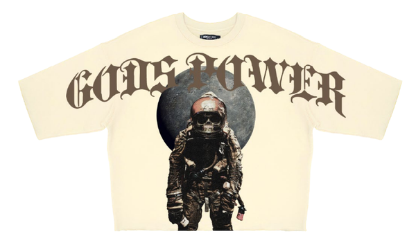 Roku Studio God’s Power Cropped T-Shirt – Cream (Eggshell)