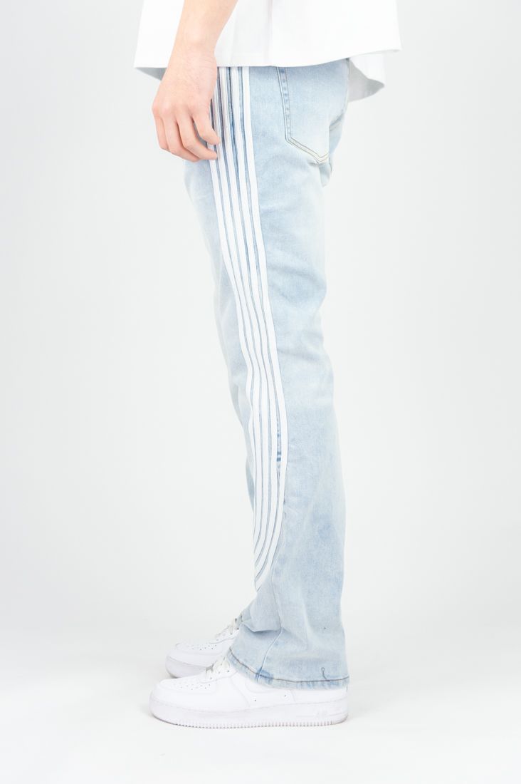 Original Fables Bent Tape Stacked Jeans – Light Blue