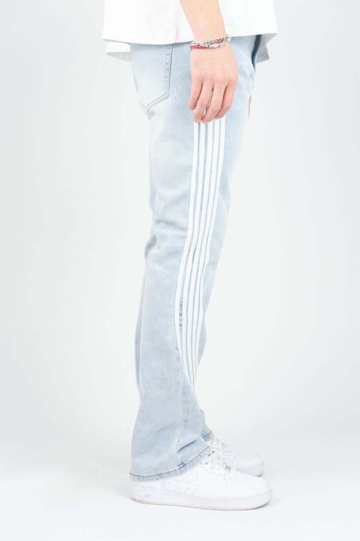 Original Fables Bent Tape Stacked Jeans – Light Blue