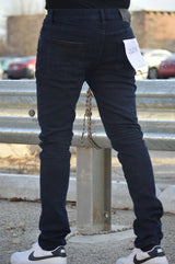 Premium Disaster Men's Super stretch denim jeans Blue black