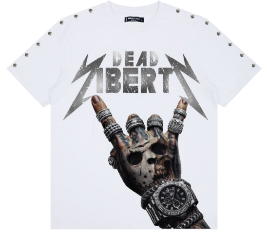 Roku Studio Dead Liberty Studded Tee White