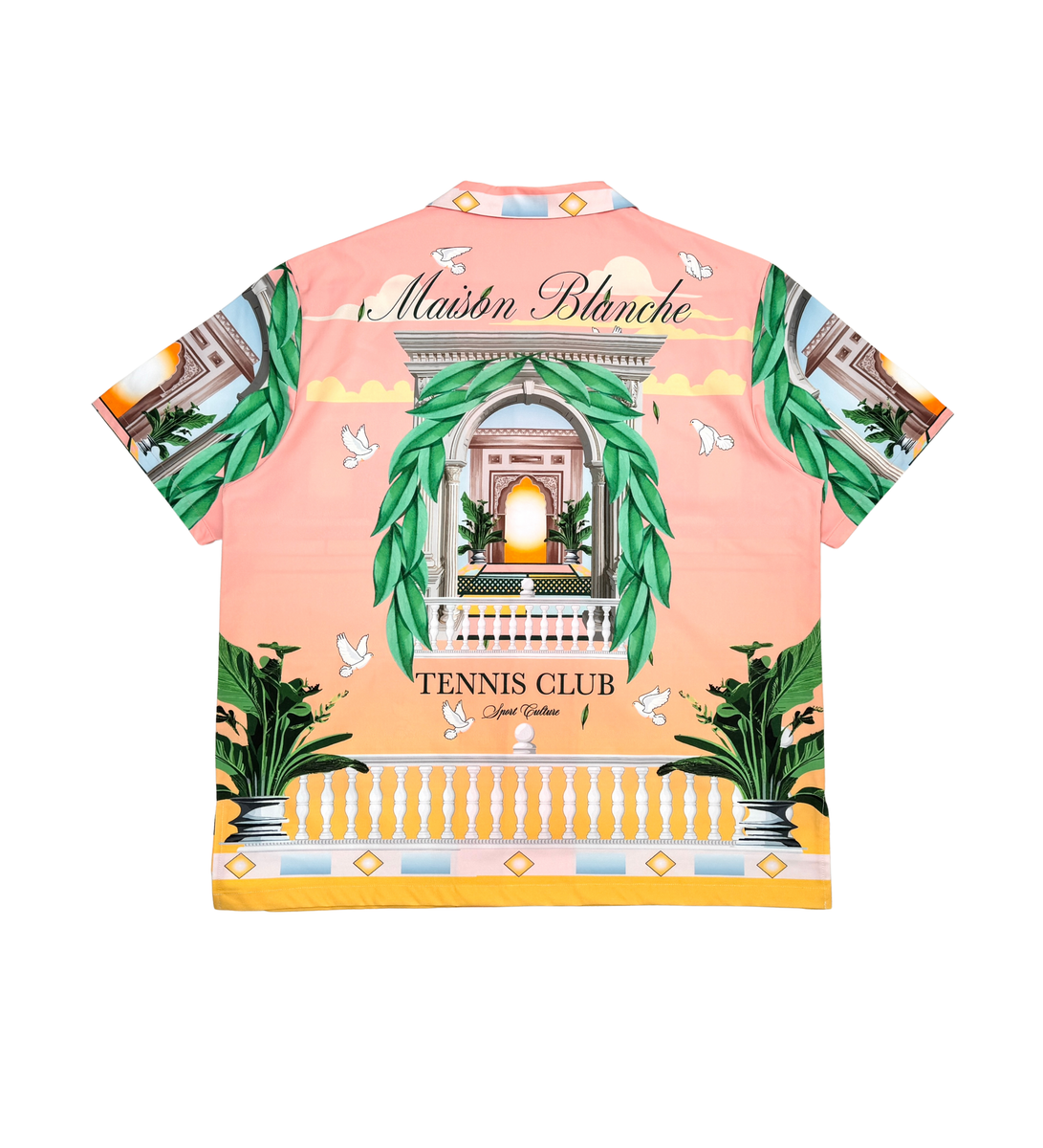 Civilized Men's Maison Blanche Tennis Club Button Down Short Set (Pink)