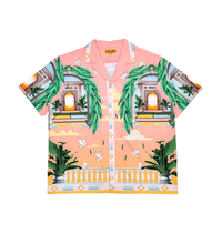 Civilized Men's Maison Blanche Tennis Club Button Down Short Set (Pink)